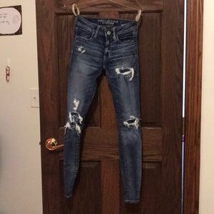 American Eagle Ripped/Patched Jeans